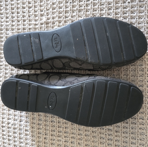 Coach Signature Black and Gray Loafers - Picture 5 of 5